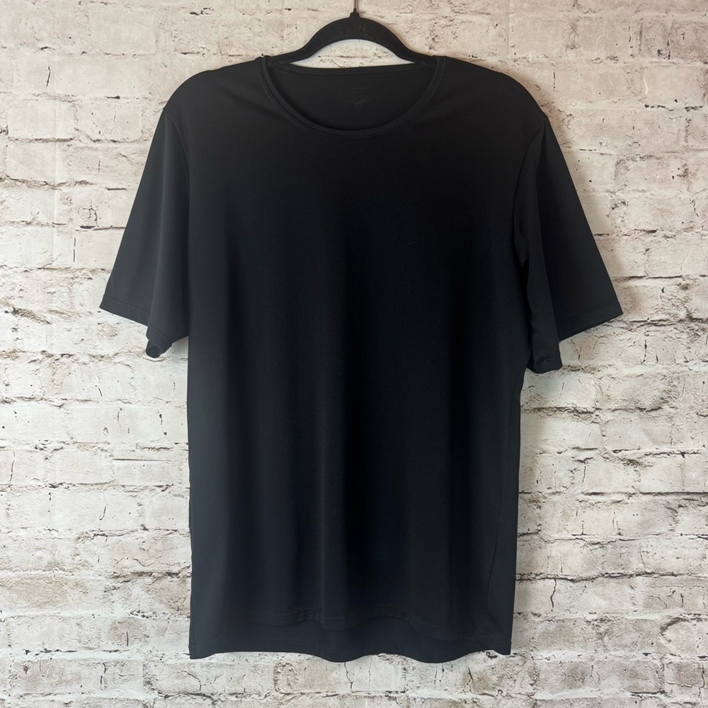 PATAGONIA Men's Large Black Short Sleeve Tee T Shirt Athletic Crew Neck Lg L